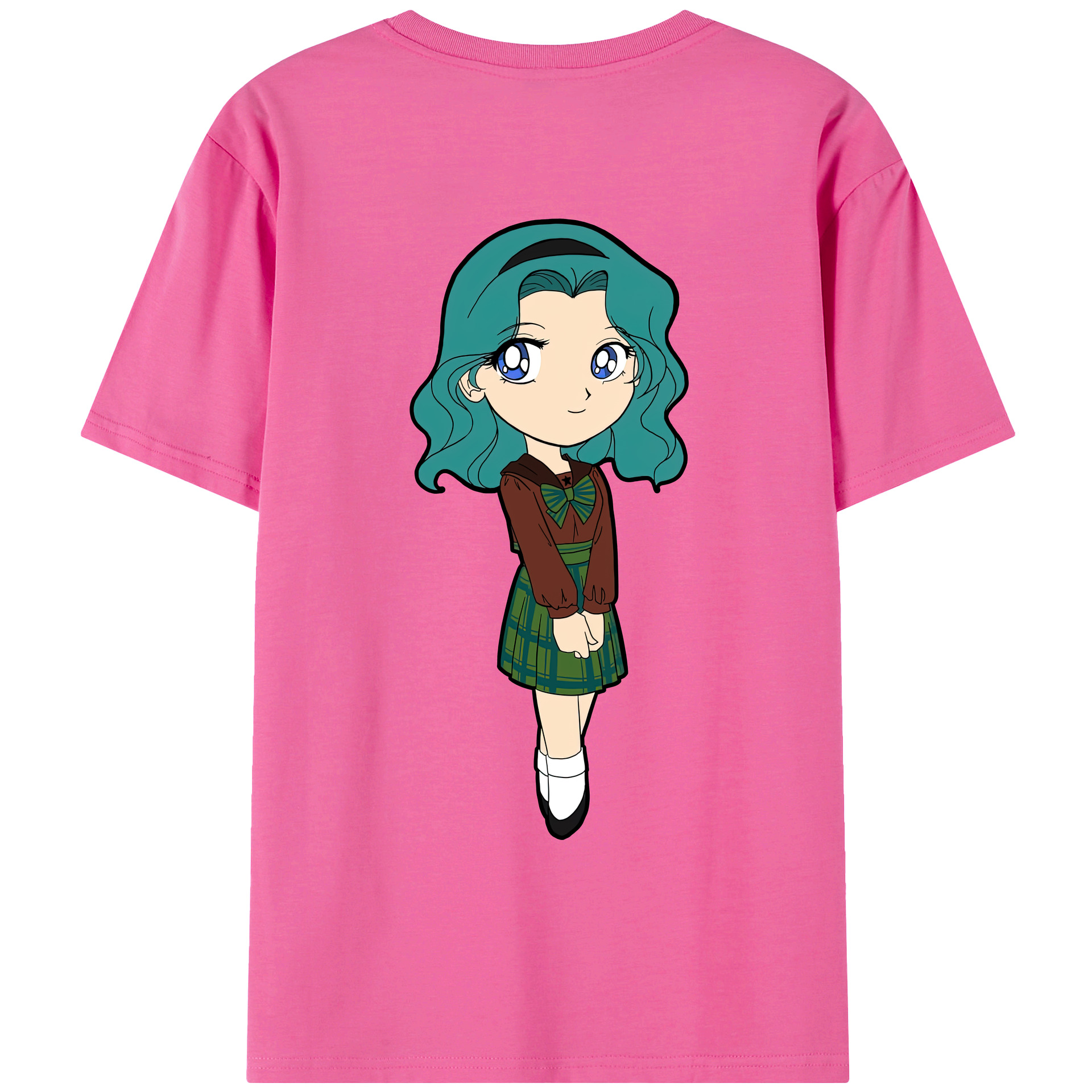 （画像用） 美少女戦士セーラームーン 海王 みちる（かいおう みちる） Sailor Moon Kaiou Michiru レディース半袖Tシャツ(バックプリント)